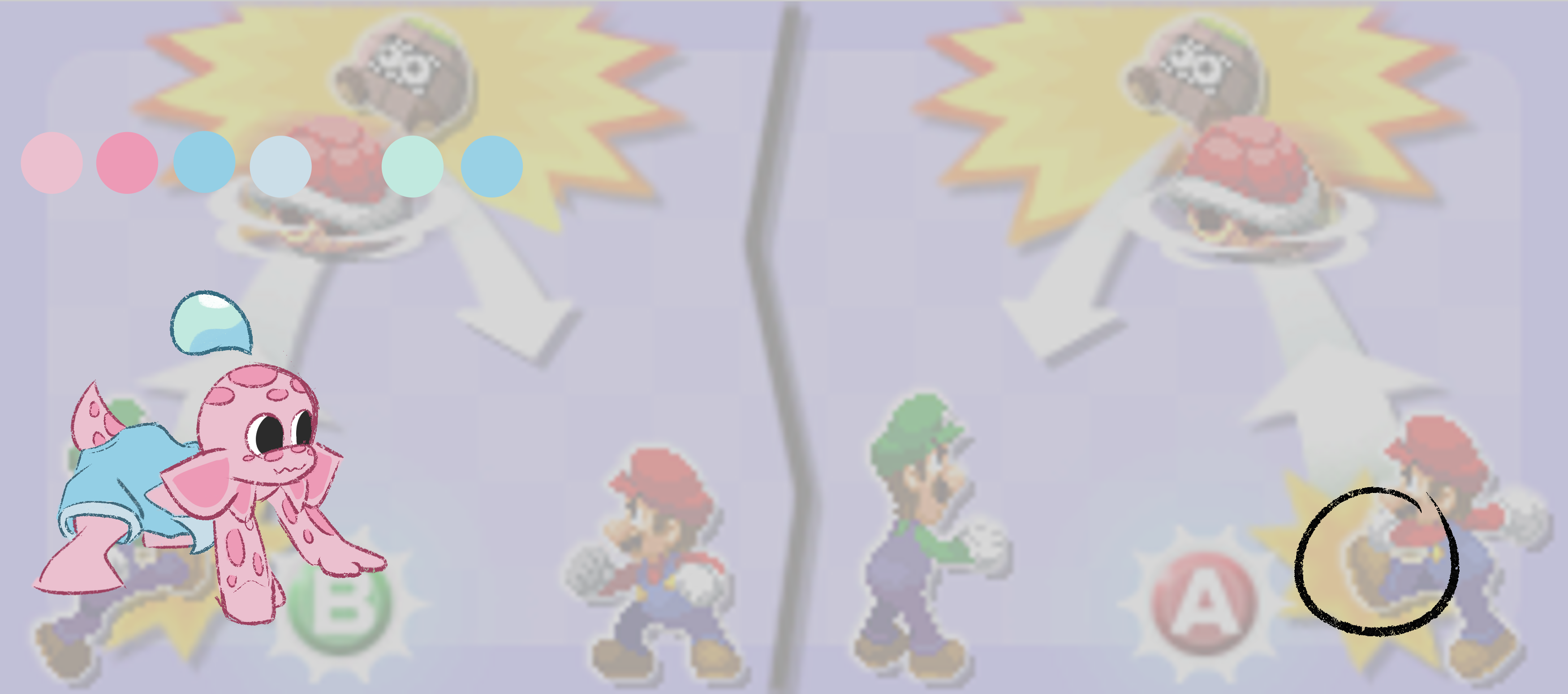 Concept art of combat